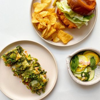 Happy Coffee and Wine - two plates of food - Wine Bars Near Me - Toronto, Ontario