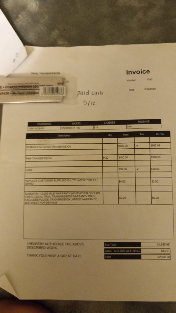 TRAIL TRANSMISSION Updated August 2024 12 Photos & 21 Reviews