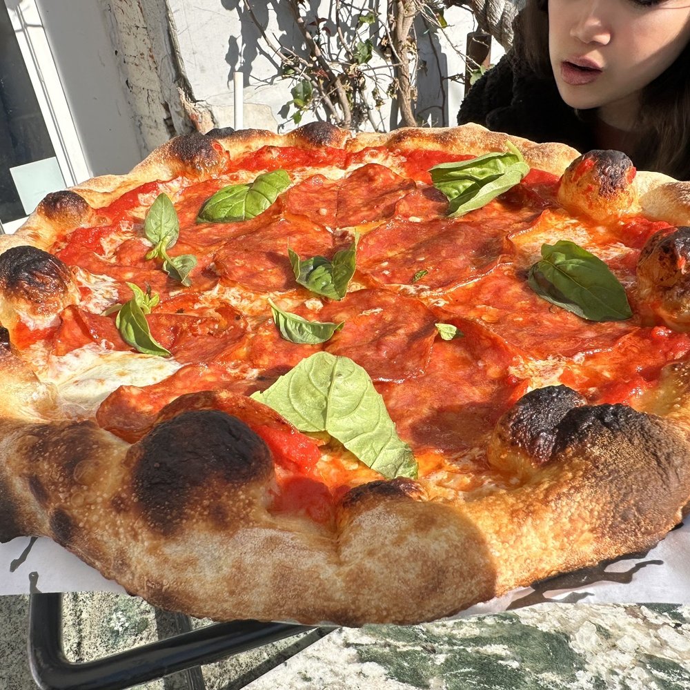 Great White - Diavola Pizza! Yummy! - Cafes Near Me - Los Angeles, California Great White - Diavola Pizza! Yummy! - Cafes Near Me - Los Angeles, California