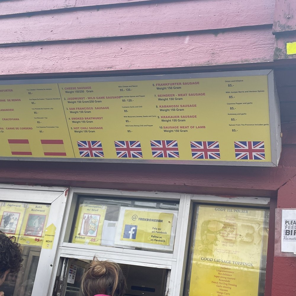 Trekroneren - Menu in English - Hot Dogs Near Me - Bergen, 12 Trekroneren - Menu in English - Hot Dogs Near Me - Bergen, 12