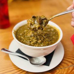 Hook & Line Pub - Inside the Seafood Gumbo - lots of sausage