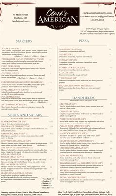 Menu photo 5 Clarks American Bistro - Durham Durham, NH