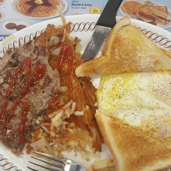 Waffle House - Steak, eggs, hash browns w/toast - American Near Me - Rock Hill, South Carolina Waffle House - Steak, eggs, hash browns w/toast - American Near Me - Rock Hill, South Carolina