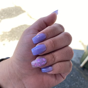 Trendy Nail Spa - Full set acrylic and dip powered with foil butterflies - Nail Salons Near Me - Fairfax, California Trendy Nail Spa - Full set acrylic and dip powered with foil butterflies - Nail Salons Near Me - Fairfax, California