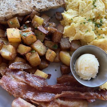 Willow & Whisk - Breakfast Classic w/ scrambled eggs, bacon, toast, & potatoes - Breakfast & Brunch Near Me - Wyckoff, New Jersey Willow & Whisk - Breakfast Classic w/ scrambled eggs, bacon, toast, & potatoes - Breakfast & Brunch Near Me - Wyckoff, New Jersey