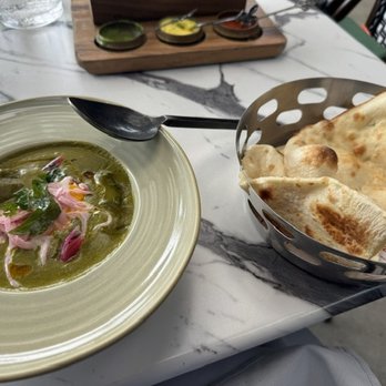 Fitoor - Madurai Mutton Sukka (slow roasted tamilian lamb sukka, malabar paratha, lachcha onion) & butter naan - Indian Near Me - Santa Monica, California
