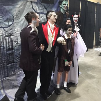 Midsummer Scream - The Addams took the photo op with the Munsters - Festivals Near Me - Long Beach, California