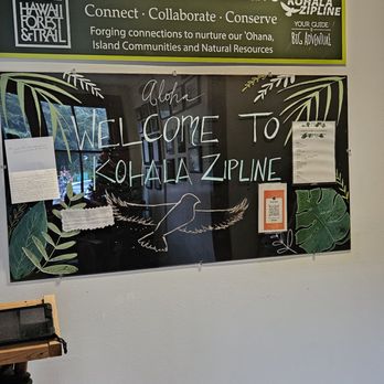 Kohala Zipline - Welcome sign - Tours Near Me - Hawi, Hawaii Kohala Zipline - Welcome sign - Tours Near Me - Hawi, Hawaii
