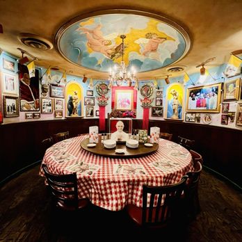Buca di Beppo Italian Restaurant - a table with a checkered tablecloth - Italian Near Me - Brea, California Buca di Beppo Italian Restaurant - a table with a checkered tablecloth - Italian Near Me - Brea, California
