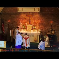 Church of St Francis Liberal Catholic - Our alter taken from the choir loft during service.