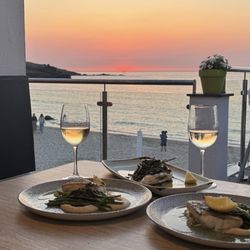 Porthmeor Bar Cafe - The sunset simply never ends