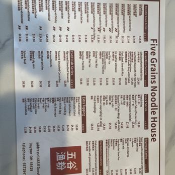 Five Grains Noodle House - Noodles Near Me - Dayton, Ohio