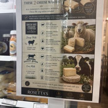 Rosetta's Produce - Products by "Green Dirt Farm & Creamery"  and "Sweet Grass Dairy Cow Milk" - Farmers Market Near Me - Jupiter, Florida