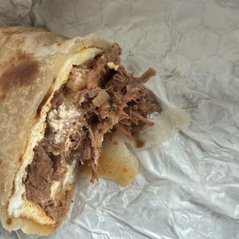Acevedo's Market - Red beef breakfast burrito with hash browns and sour cream - Beer, Wine & Spirits Near Me - Fontana, California
