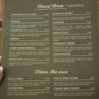 Pizza Natura - Gluten-Free Near Me - Barcelona, B