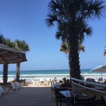 Azure Oceanfront Dining - View at Azure when eating outside. - Seafood Near Me - Daytona Beach Shores, Florida