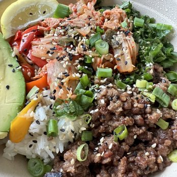 moonbowls - Avocado Bulgogi with sesame scallion rice - Korean Near Me - San Jose, California moonbowls - Avocado Bulgogi with sesame scallion rice - Korean Near Me - San Jose, California