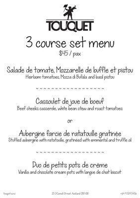 Menu photo 3 Touquet Auckland, AUK