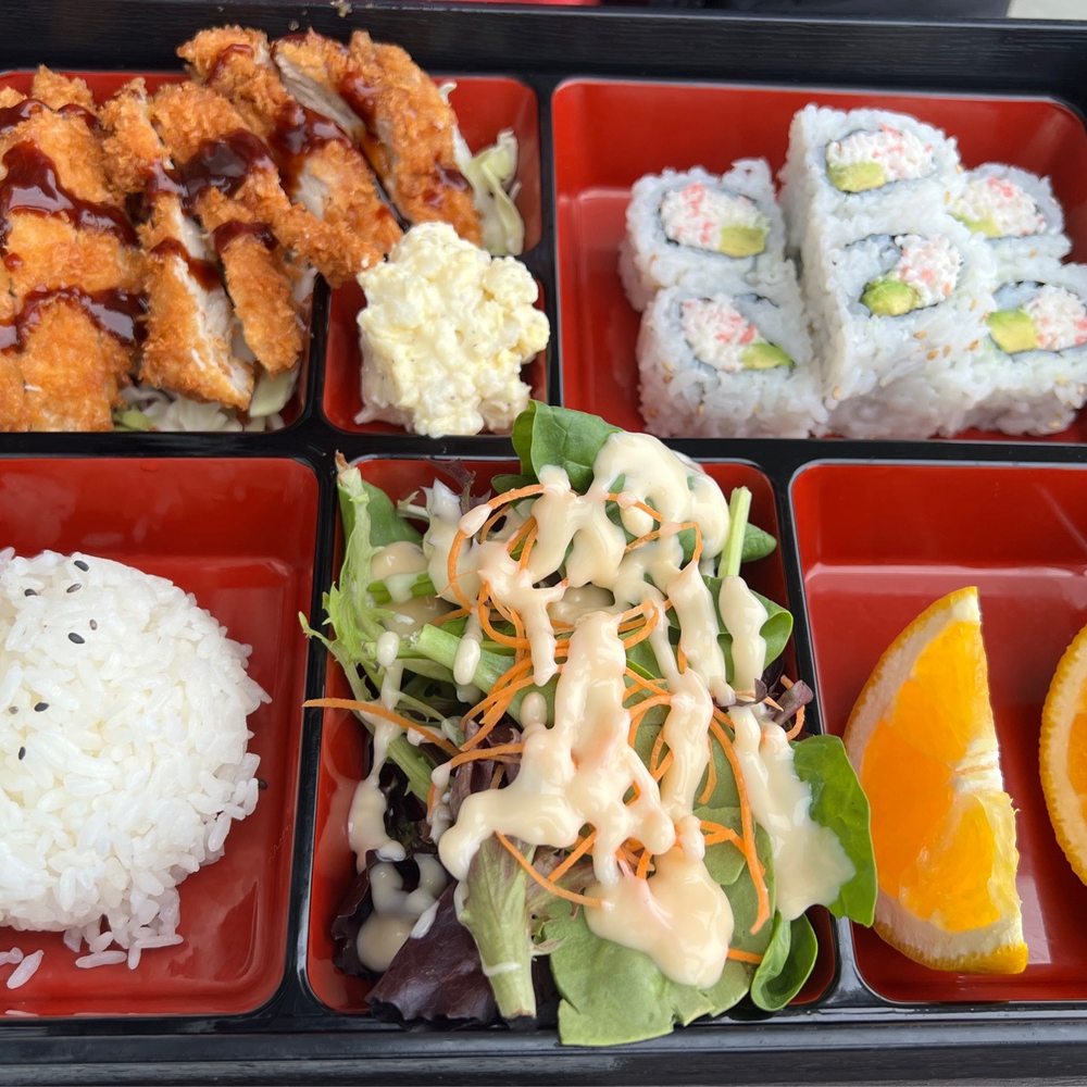 Hayashi Sushi - Chicken katsu and California roll bento - Sushi Bars Near Me - Half Moon Bay, California Hayashi Sushi - Chicken katsu and California roll bento - Sushi Bars Near Me - Half Moon Bay, California