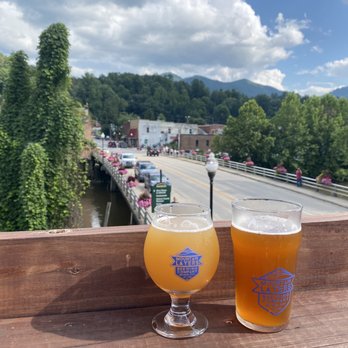 Mountain Layers Brewing Company - Two different IPA's, both great, and the view!! - Breweries Near Me - Bryson City, North Carolina