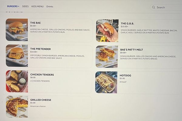 Menu photo 3 Bae's Burgers Mooresville, NC Menu photo 3 Bae's Burgers Mooresville, NC
