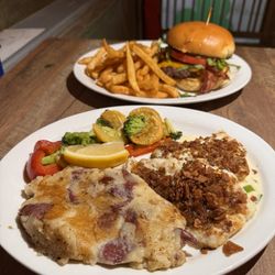 The Pub In Matunuck - Kettle Chip Baked Cod & Smash Burger