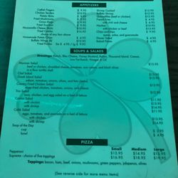 The Shamrock Inn - Menu