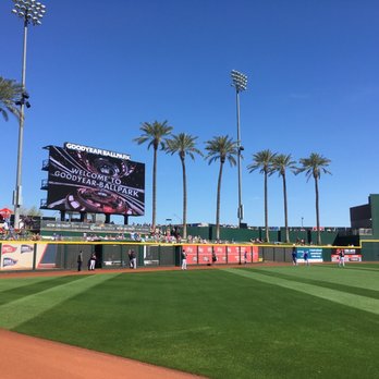 Goodyear Ballpark - The scoreboard from section 102 - Stadiums & Arenas Near Me - Goodyear, Arizona Goodyear Ballpark - The scoreboard from section 102 - Stadiums & Arenas Near Me - Goodyear, Arizona