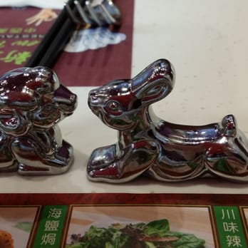 New Fusion - Cute Chopstick holders: Mom got the Sheep and I got the Hare :) - Asian Fusion Near Me - Arcadia, California