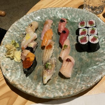 Wabi Sabi - Miami - Omakase Nigiri with a fatty tuna roll - Sushi Bars Near Me - Miami, Florida Wabi Sabi - Miami - Omakase Nigiri with a fatty tuna roll - Sushi Bars Near Me - Miami, Florida