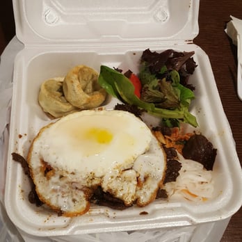 Galbi Q - a meal in a styrofoam container - Street Vendors Near Me
