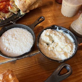 Two Cracked Eggs Cafe - cheese grits v/ regular grits - Breakfast & Brunch Near Me - Savannah, Georgia