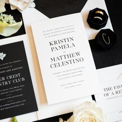 Paper Planet - Classic black & white  with a modern Wedding twist!