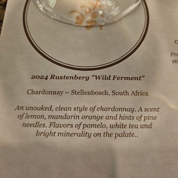 Robust Wine Bar - 2024 Rustennberg "Wild Ferment" Chardonnay - Wine Bars Near Me - Webster Groves, Missouri