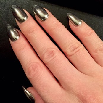 Nail Elegance Salon - Had to find the right light to capture how beautiful this chrome powder finish was!! Amy was amazing!! - Nail Salons Near Me - Encino, California Nail Elegance Salon - Had to find the right light to capture how beautiful this chrome powder finish was!! Amy was amazing!! - Nail Salons Near Me - Encino, California