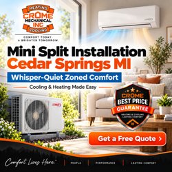 Crome Mechanical Heating & Cooling - Mini Split Installation Cedar Springs MI and surrounding area