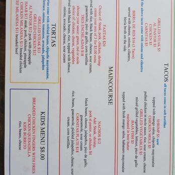 Haab - a menu for a restaurant on a table - Mexican Near Me - Brooklyn, New York