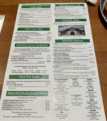 Menu photo 4 Shucks Lake Charles, LA