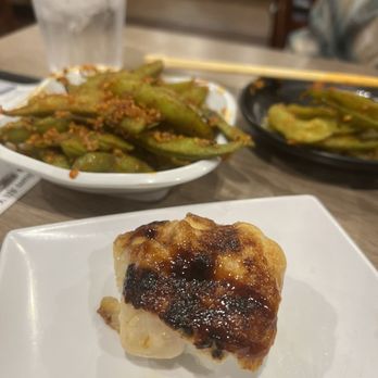 Hello Sushi Brea - Baked Scallop and spicy garlic edamame - Japanese Near Me - Placentia, California