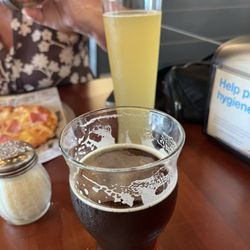 Nelson Brew Works - Tall glass Hey Zeus Juice. Smaller glass Happy Accident