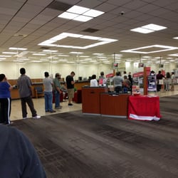 Bank of America Financial Center - 24 Teller windows, 3 tellers. And at the beginning of the month at 11 am.