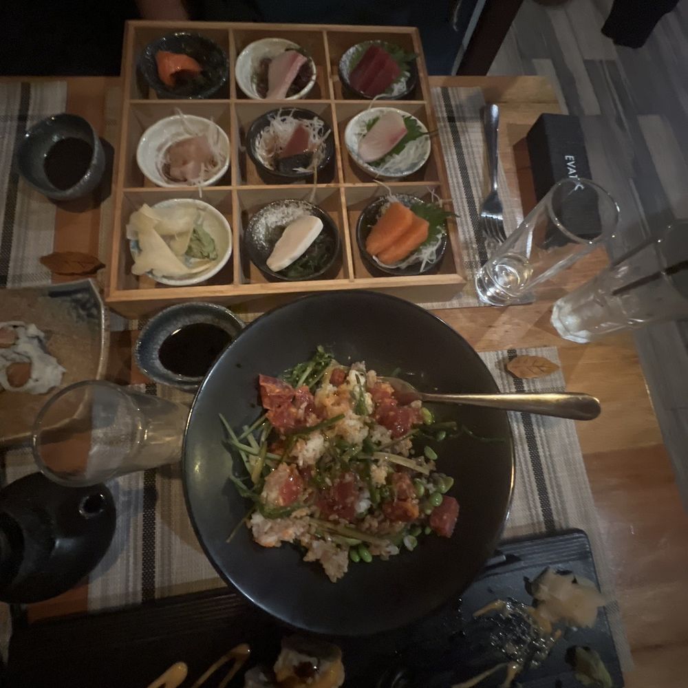 Poke Bowl and Sashimi Platter. Poke Bowl and Sashimi Platter.