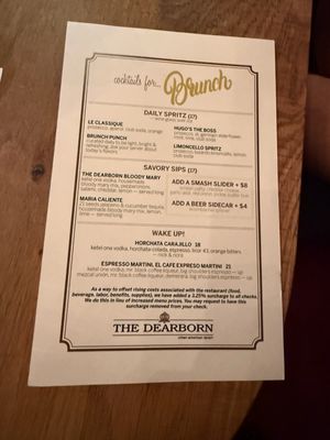 Menu photo 1 The Dearborn Chicago, IL