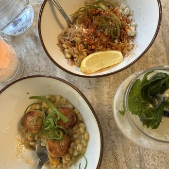 Bacari Sherman Oaks - Ginger mocktail, Mediterranean Street Corn, and Scallop Medallions - Mediterranean Near Me - Sherman Oaks, California Bacari Sherman Oaks - Ginger mocktail, Mediterranean Street Corn, and Scallop Medallions - Mediterranean Near Me - Sherman Oaks, California