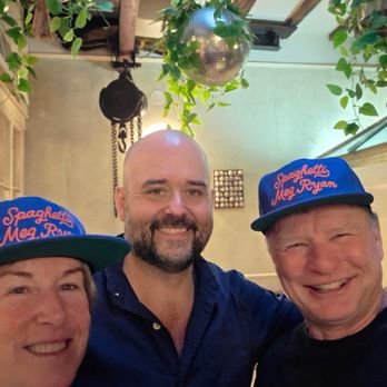21 Greenpoint - We talked Homer into a photo with us after he gave us the hats! Great experience all around! - New American Near Me - Brooklyn, New York