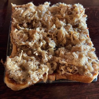 Hakacha Restaurant - Toasted bread with dried shredded pork - Ramen Near Me - Ithaca, New York