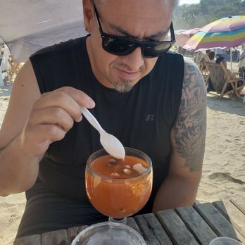 Sayulita - SO enjoying a seafood cocktail - Airport Shuttles Near Me - Punta de Mita, NAY