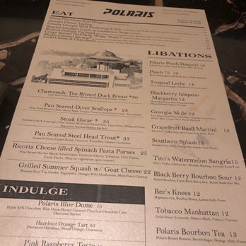 Polaris - Menu - American Near Me - Atlanta, Georgia