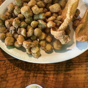Big Pines Lodge - Fried okra and catfish meal - American Near Me - Karnack, Texas