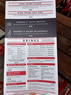 Menu photo 2 Tanner’s Prime Burgers Oceanside, CA
